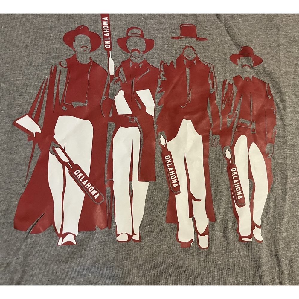 Oklahoma University Sooners Next Level Brand Large Gray Tee OU